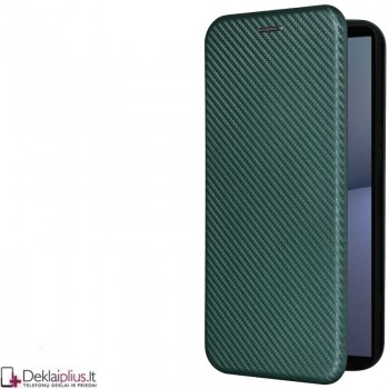 Carbon atverčiamas dėklas - žalias (Sony Xperia 1 VI)